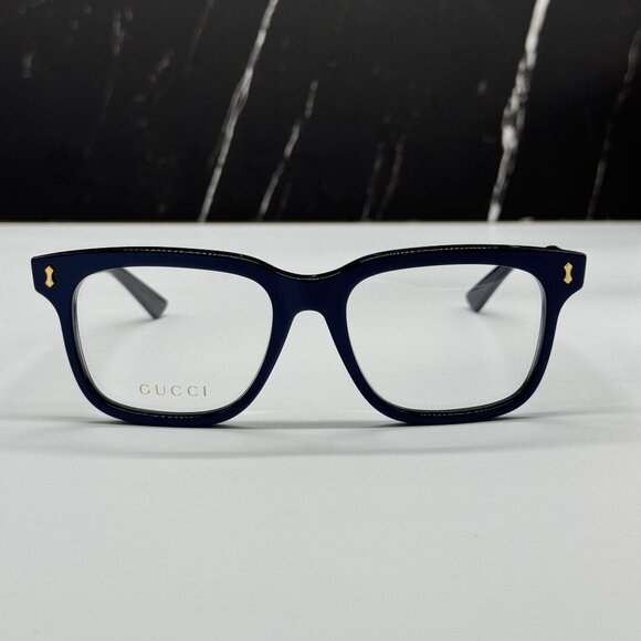 NEW GUCCI GG1265O 005 BLUE MEN EYEGLASSES GUCCI - Picture 3 of 8